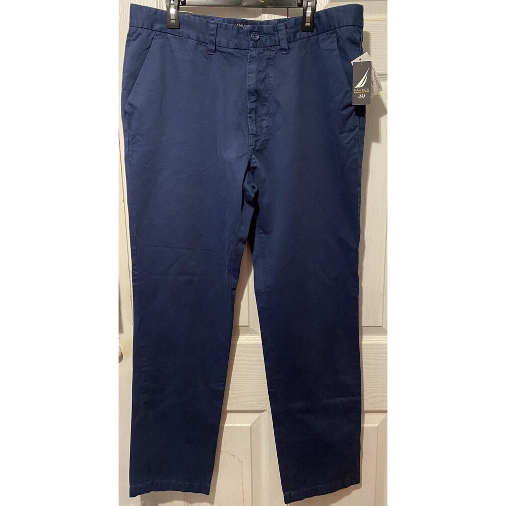 Nautica A Bit Trimmer tapered leg navy 36/32 nwt The Chillmark Pant